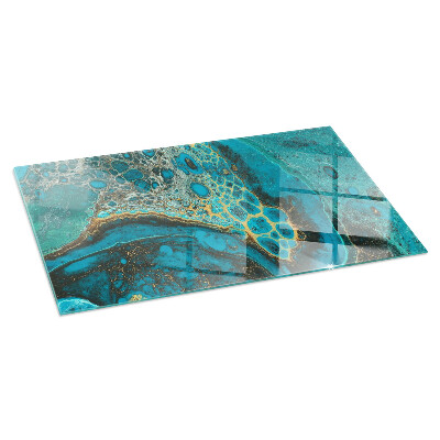 Glass fire hearth rectangular Abstract organic pattern