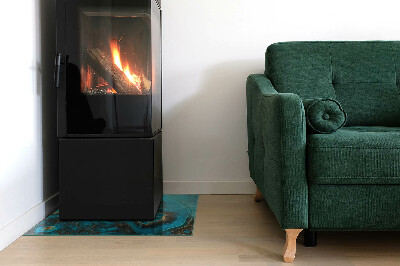 Glass fire hearth rectangular Abstract organic pattern