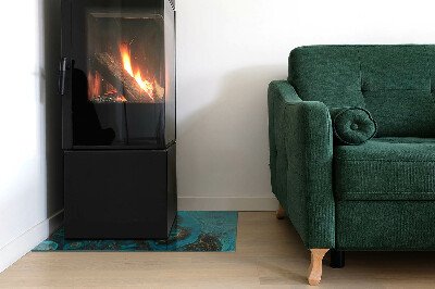 Glass fire hearth rectangular Abstract organic pattern