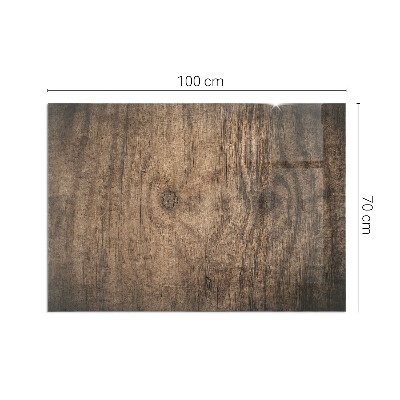 Glass fire hearth rectangular Natural wood pattern