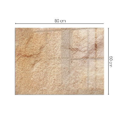 Corner glass hearth rectangular Natural stone texture