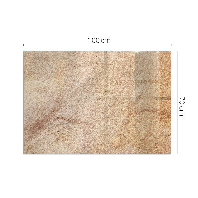 Corner glass hearth rectangular Natural stone texture