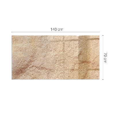 Corner glass hearth rectangular Natural stone texture