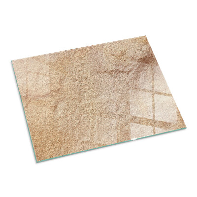 Corner glass hearth rectangular Natural stone texture