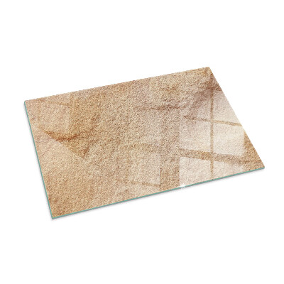 Corner glass hearth rectangular Natural stone texture
