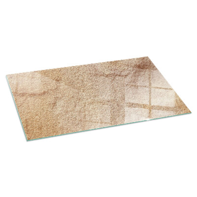 Corner glass hearth rectangular Natural stone texture