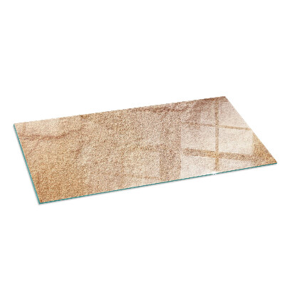 Corner glass hearth rectangular Natural stone texture