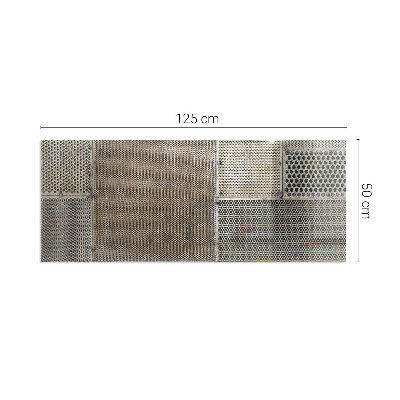 Glass fire hearth rectangular Pattern of perforated sheet metal