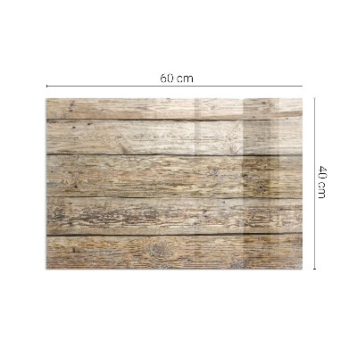 Glass fire hearth rectangular Wooden board in arrangement