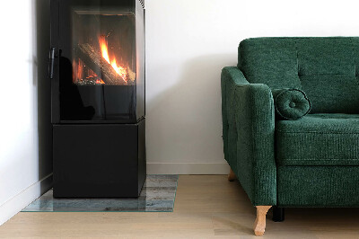 Corner glass hearth rectangular Boards in various shades