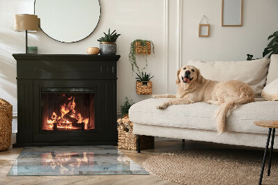 Corner glass hearth rectangular Boards in various shades