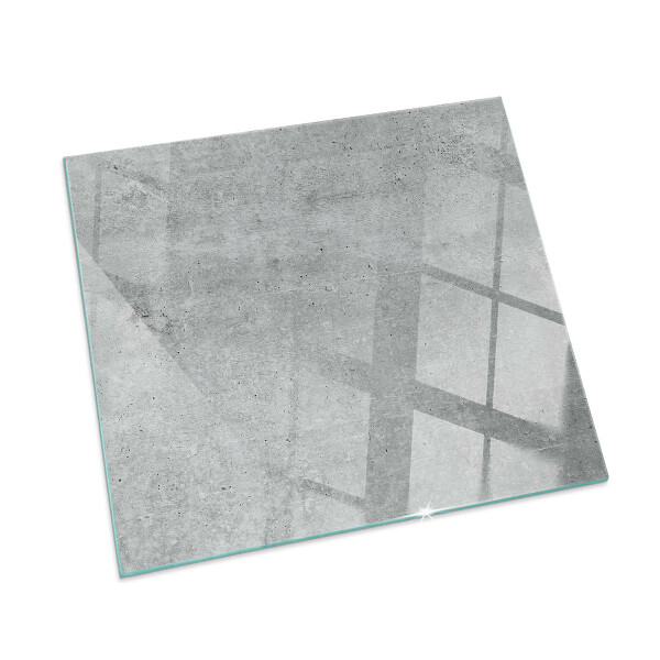 Glass fire hearth rectangular Raw concrete texture