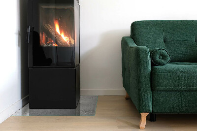 Glass fire hearth rectangular Raw concrete texture