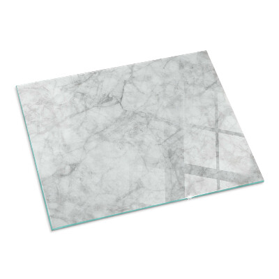 Glass fire hearth rectangular Marble structure pattern