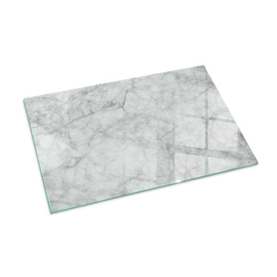 Glass fire hearth rectangular Marble structure pattern