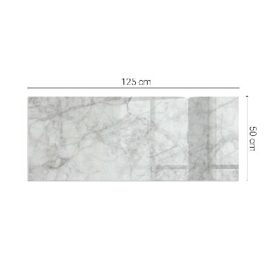Glass fire hearth rectangular Marble structure pattern