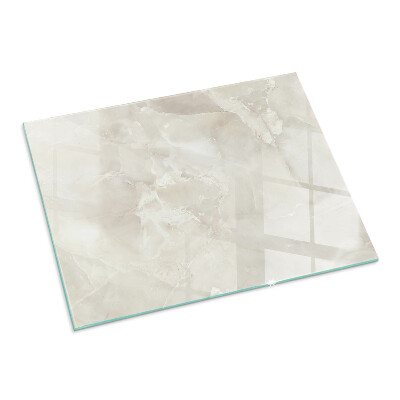 Corner glass hearth rectangular Natural marble pattern