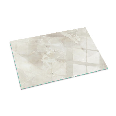 Corner glass hearth rectangular Natural marble pattern