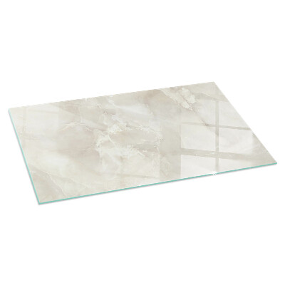 Corner glass hearth rectangular Natural marble pattern