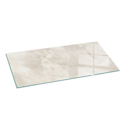Corner glass hearth rectangular Natural marble pattern