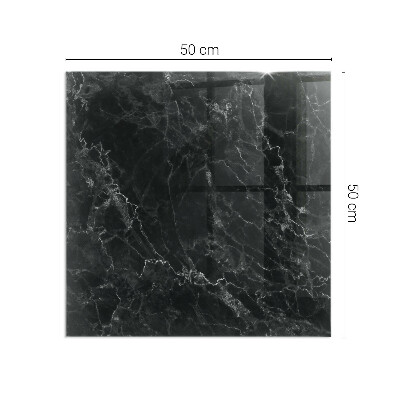 Glass fire hearth rectangular Elegant marble pattern