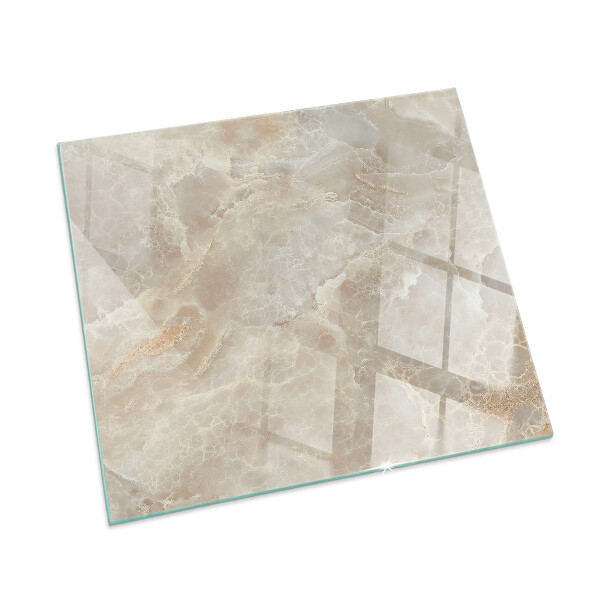 Corner glass hearth rectangular Natural stone pattern