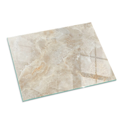 Corner glass hearth rectangular Natural stone pattern