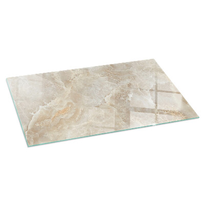 Corner glass hearth rectangular Natural stone pattern