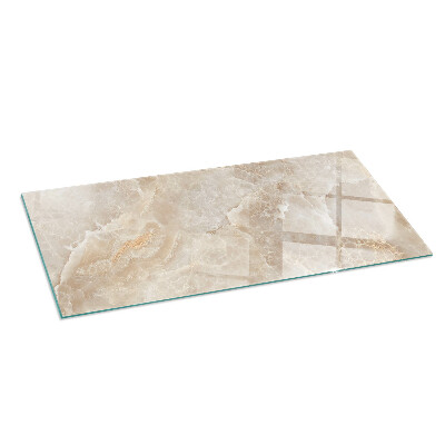 Corner glass hearth rectangular Natural stone pattern