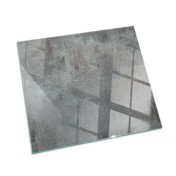 Corner glass hearth rectangular Raw surface texture