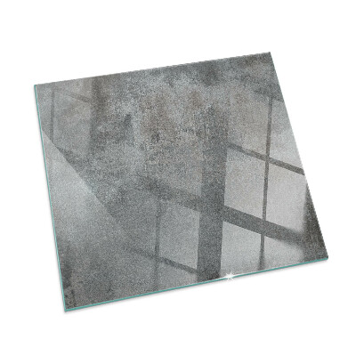 Corner glass hearth rectangular Raw surface texture