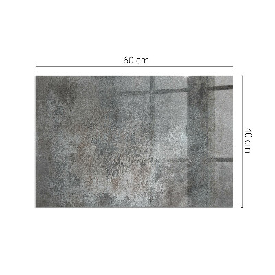 Corner glass hearth rectangular Raw surface texture