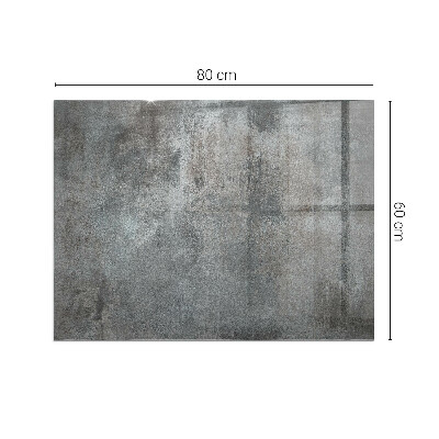 Corner glass hearth rectangular Raw surface texture