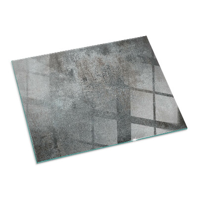 Corner glass hearth rectangular Raw surface texture