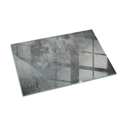 Corner glass hearth rectangular Raw surface texture