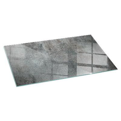 Corner glass hearth rectangular Raw surface texture