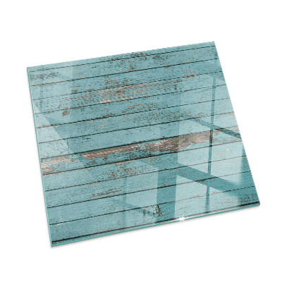 Corner glass hearth rectangular Rustic style boards