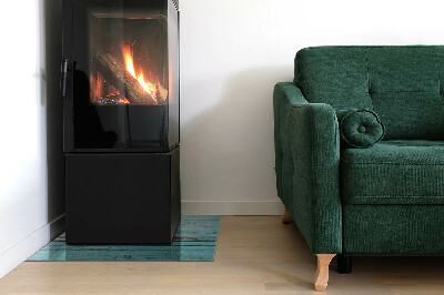 Corner glass hearth rectangular Rustic style boards
