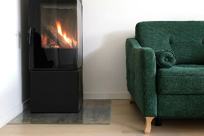 Glass fire hearth rectangular Abstract textured pattern
