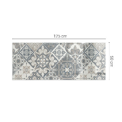 Glass fire hearth rectangular Decorative mosaic pattern