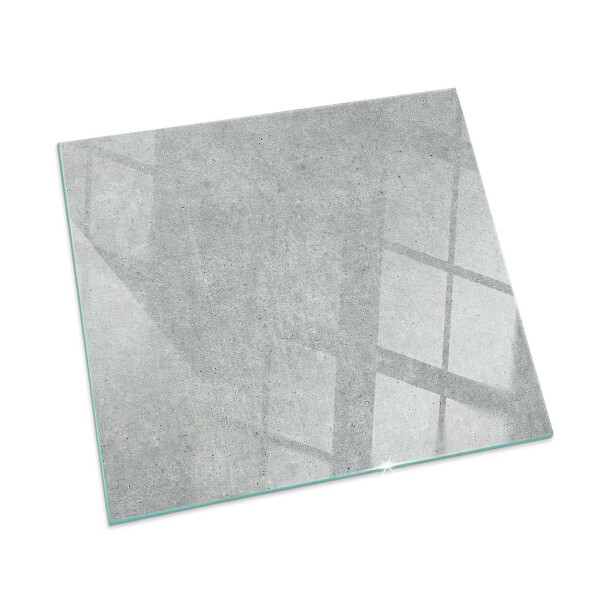 Corner glass hearth rectangular Raw concrete texture
