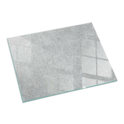 Corner glass hearth rectangular Raw concrete texture