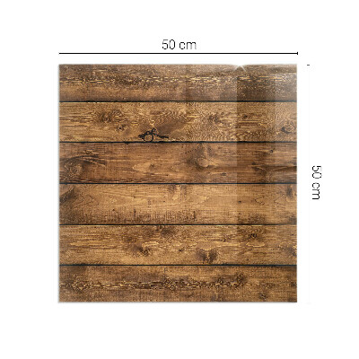Glass fire hearth rectangular Wooden board with grain