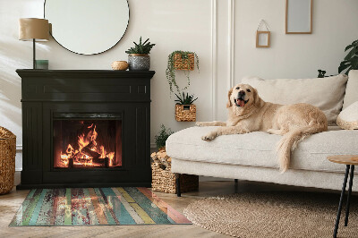 Corner glass hearth rectangular Boards in various shades