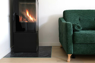 Corner glass hearth rectangular Stone surface texture