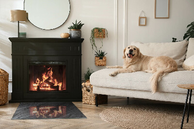 Corner glass hearth rectangular Stone surface texture