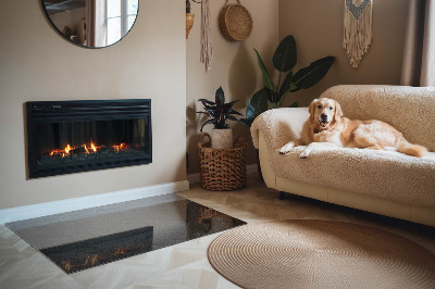 Corner glass hearth rectangular Stone surface texture