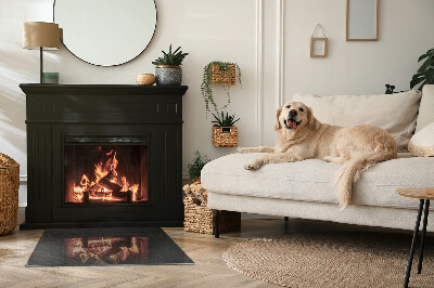 Corner glass hearth rectangular Stone surface texture