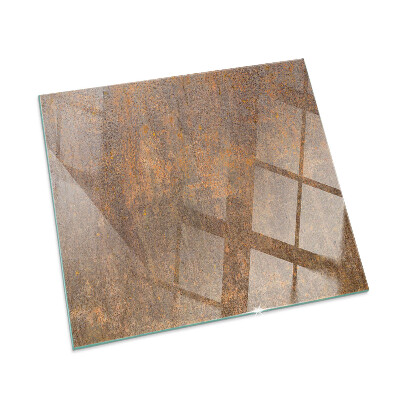 Corner glass hearth rectangular Rust texture for background