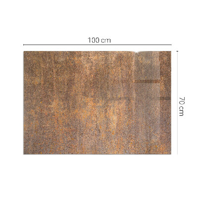Corner glass hearth rectangular Rust texture for background